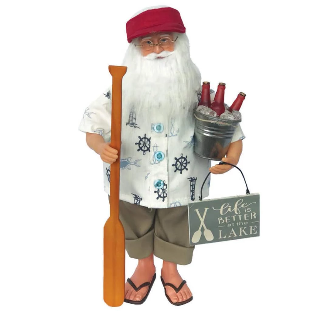 Brand new ๐ Santa's Workshop 15" Life Is Better At The Lake Claus by SantasWorkshop ๐