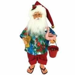 Best Sale ❤️ Santa's Workshop 15" Santa with Flamingo Floaty Figure by SantasWorkshop 🌟