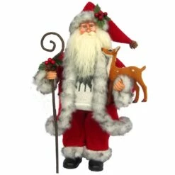 Promo 👍 Santa's Workshop 16" Santa Claus & Reindeer Figure by SantasWorkshop 😍