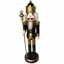 Hot Sale 💯 Santa's Workshop 14" Gold & Black King Nutcracker by SantasWorkshop 🤩