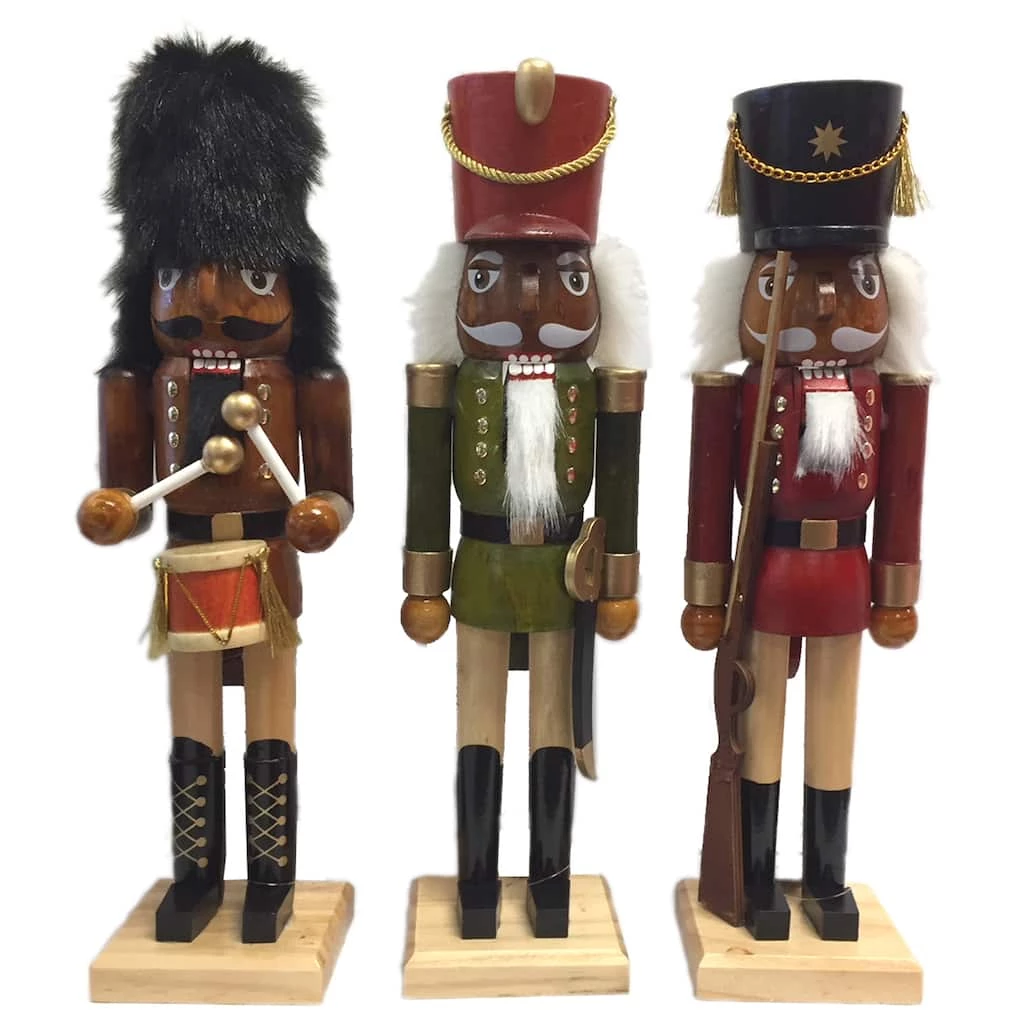 Buy ๐ Santa's Workshop 14" Natural Wood Nutcracker Set by SantasWorkshop โ๏ธ