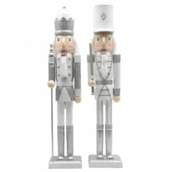Buy 🎁 Santa's Workshop 24" White & Silver Nutcracker Set by SantasWorkshop ❤️