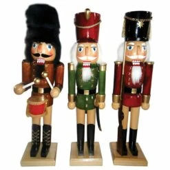 Coupon 👏 Santa's Workshop 14" Natural Wood Nutcracker Set, 3ct. by SantasWorkshop 🎉