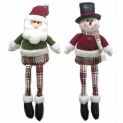 Hot Sale 💯 17" Santa's Workshop Sitting Plaid Guys Figurine Set by SantasWorkshop 👏