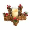 Discount 🤩 Holiday Star Twig Candle Holder with LED Candle Table 🎅 Christmas Arrangement by Nearly Natural 😍