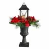 Best reviews of 🔥 33" 🎄 Christmas Berries & Poinsettia with Large Lantern & LED Candle in Decorative Urn by Nearly Natural 😀