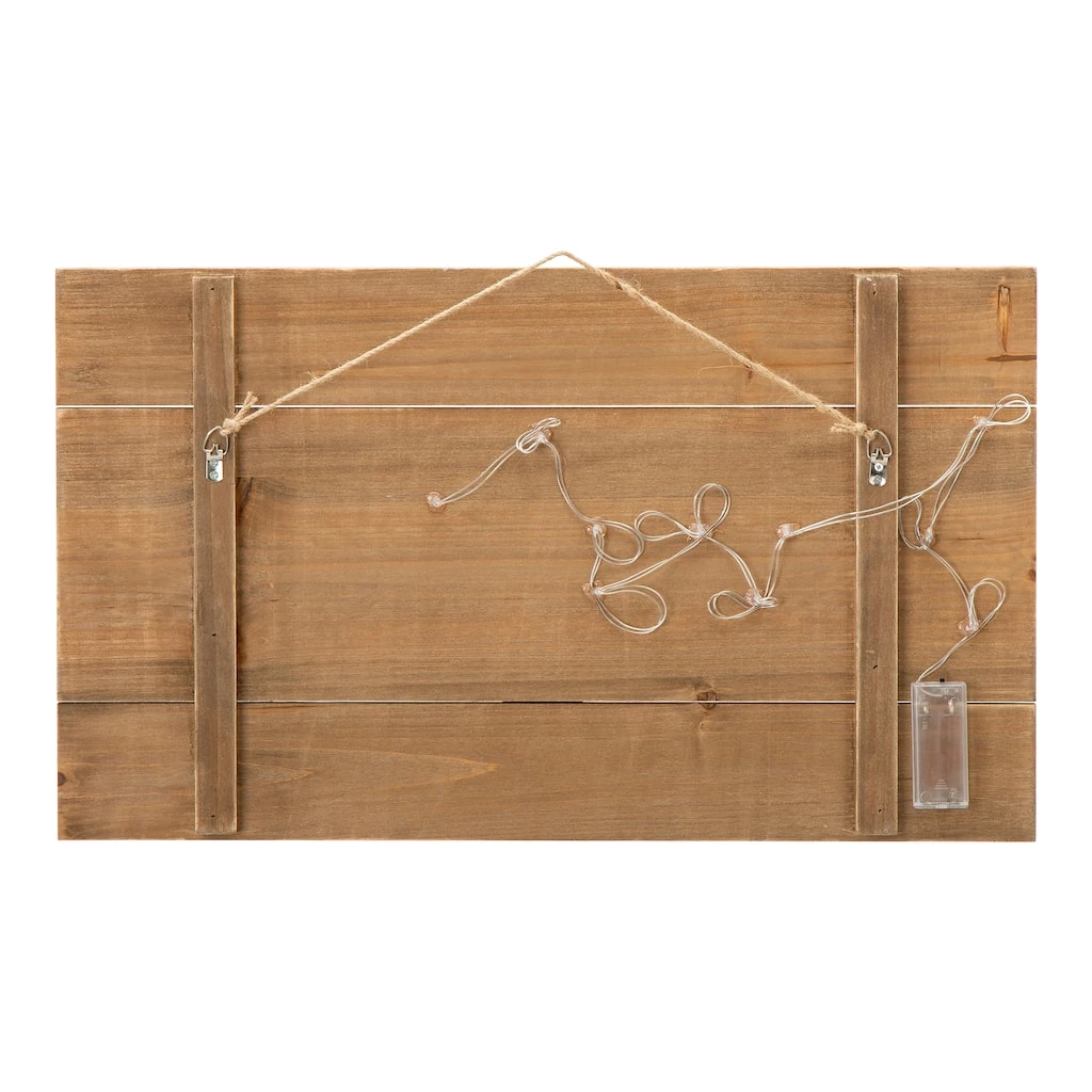 Promo 𧨠Glitzhome® 24" LED Wooden Santa Wall Décor π - Image 8