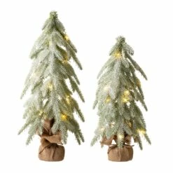 Buy 🌟 Glitzhome® LED Frosted Tree Table Décor Set 🤩