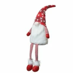 Best reviews of 🥰 Glitzhome® 28" Fabric 🎁 Christmas Gnome Shelf Sitter with Dangling Legs 🎁