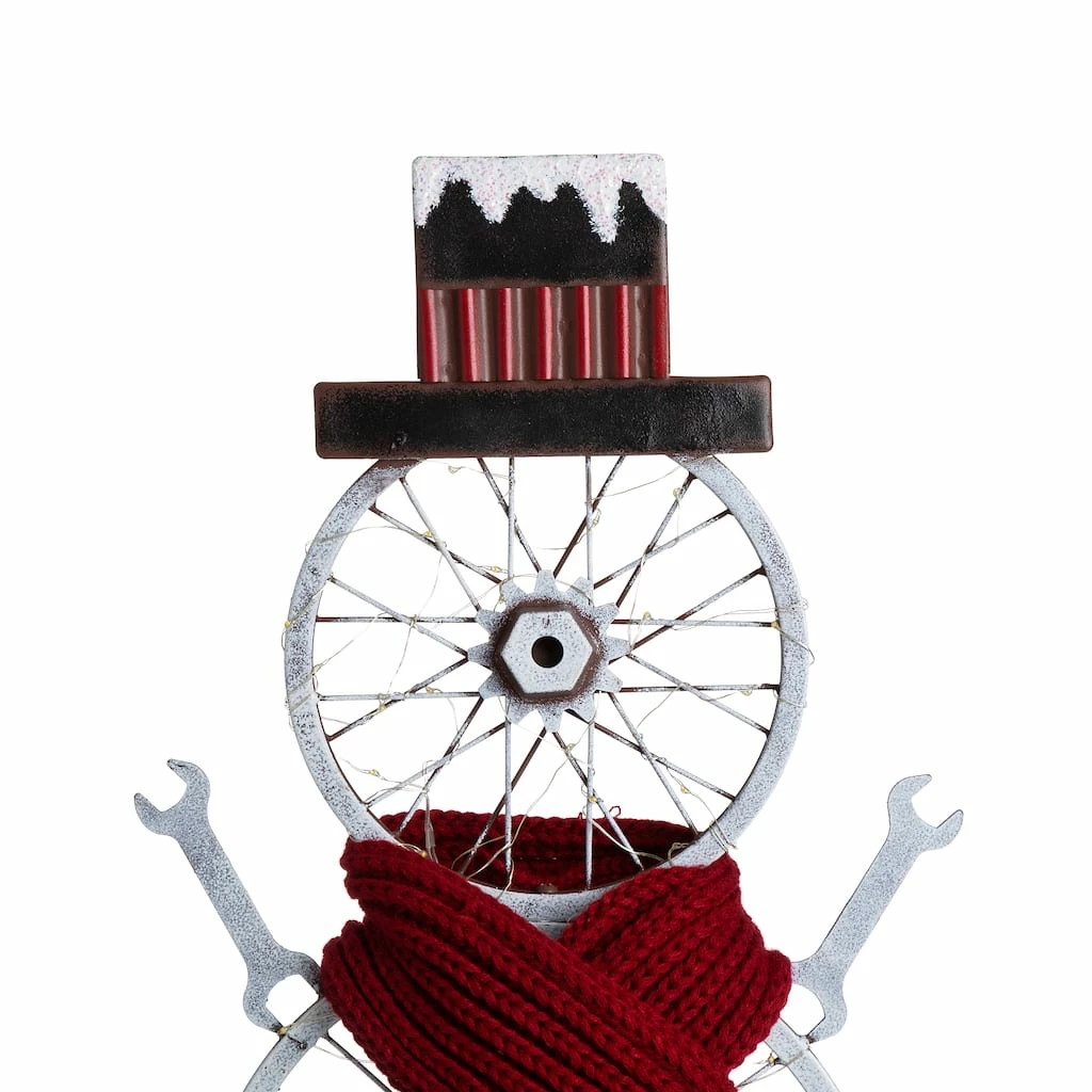 Best reviews of ๐คฉ Glitzhome® 34" Lighted LED Metal Snowman Porch Décor โญ - Image 7