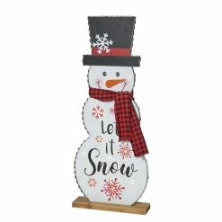 Cheap ⭐ Glitzhome® 36" Lighted Wooden 🎅 Christmas Snowman Porch Décor 😉