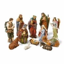 Budget 😉 Glitzhome® 10" Nativity Figurine Set ❤️