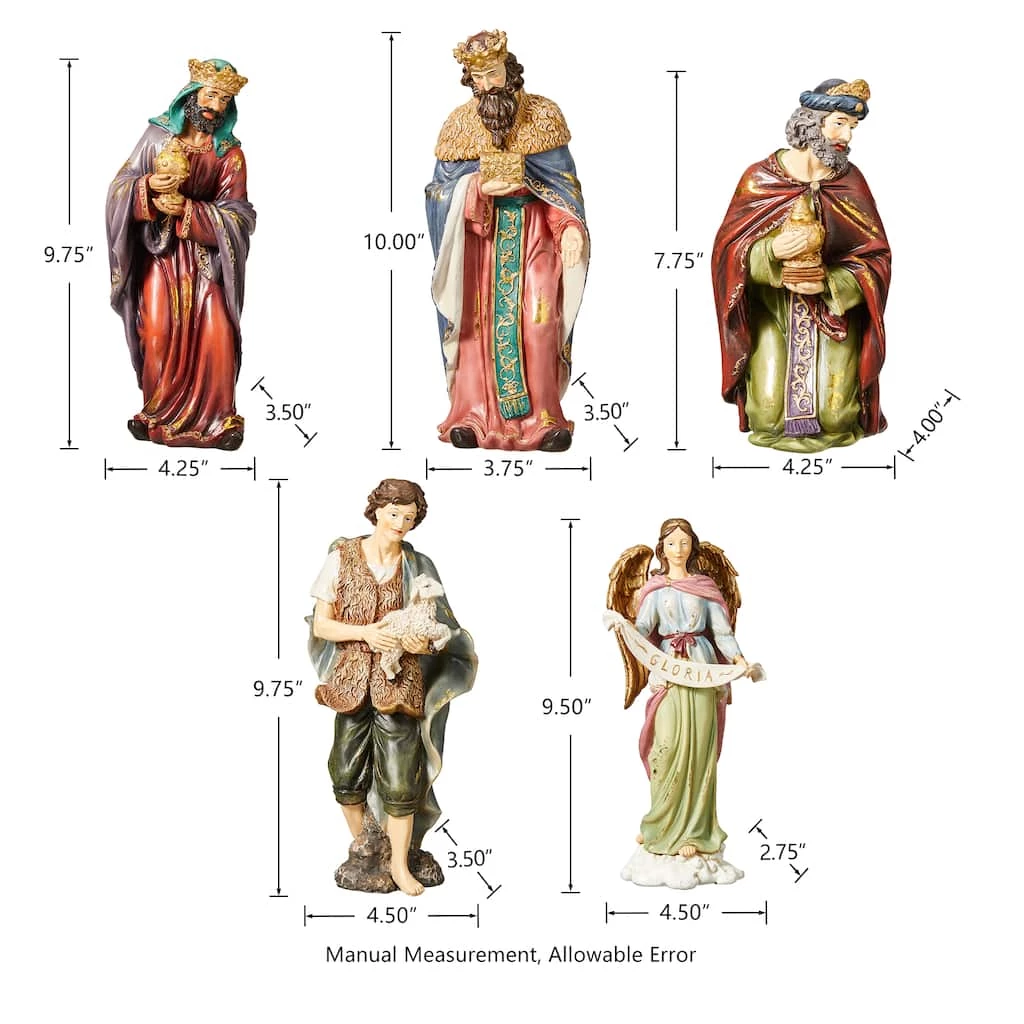 Budget ๐ Glitzhome® 10" Nativity Figurine Set โค๏ธ - Image 5