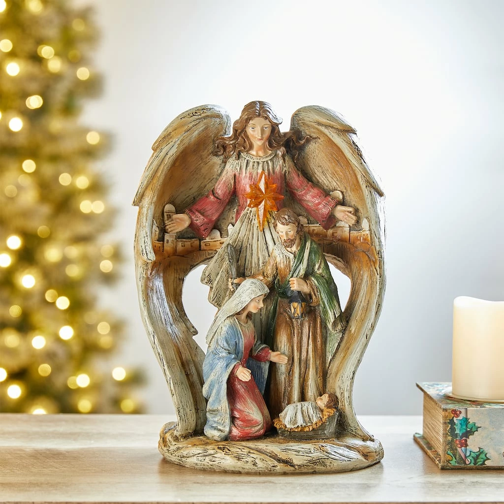 Best deal โ๏ธ Glitzhome® 11" Nativity Décor ๐งจ - Image 3