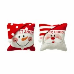 Top 10 ๐ฅฐ Glitzhome® Hooked 3D Santa & Snowman Throw Pillow Set โญ