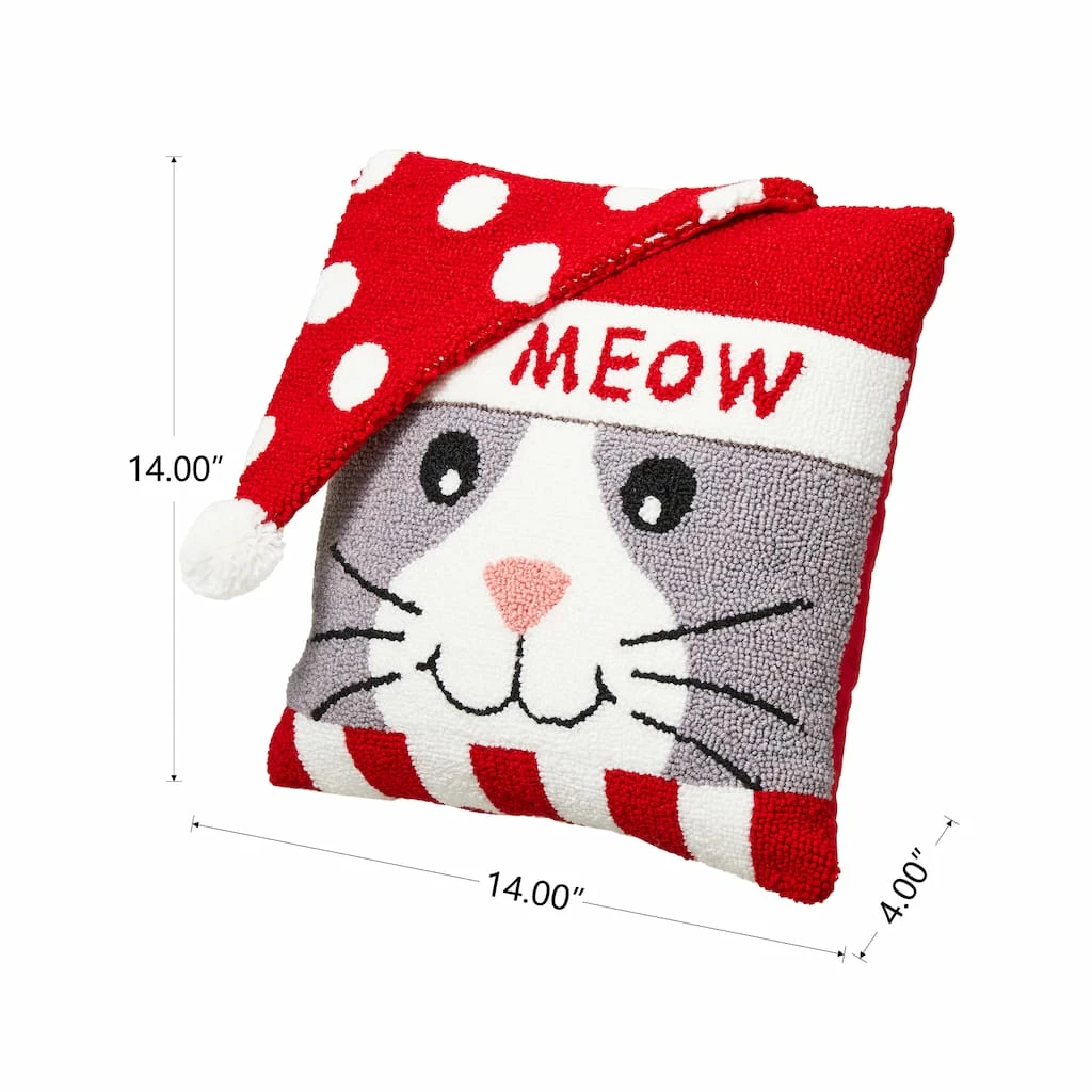 Cheap ๐งจ Glitzhome® Hooked 3D Meow Throw Pillow ๐ - Image 4
