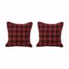 Brand new 👍 Glitzhome® Farmhouse Red & Black Plaid Pillow Cover, 2ct. 👍