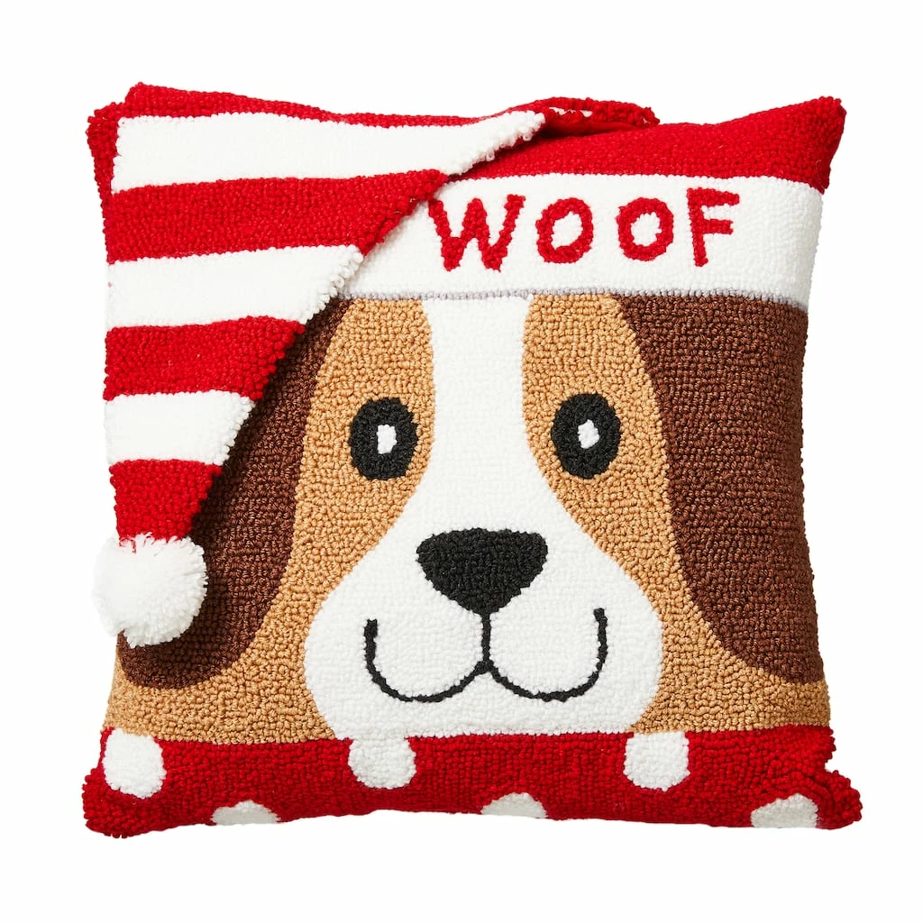 Best deal ๐ Glitzhome® Hooked 3D Woof Throw Pillow โค๏ธ