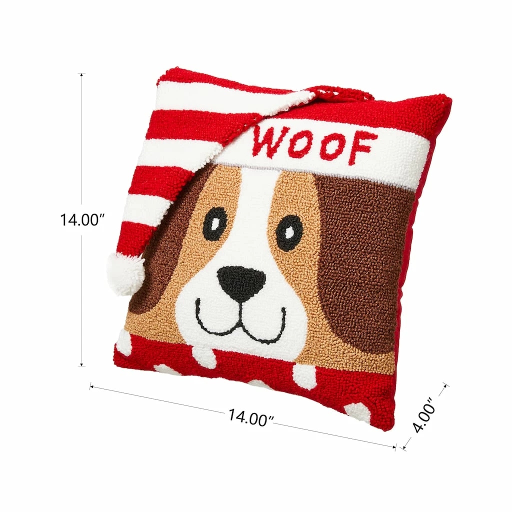 Best deal ๐ Glitzhome® Hooked 3D Woof Throw Pillow โค๏ธ - Image 4