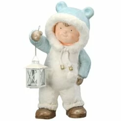 Deals 🤩 17" Boy in Snowsuit Candleholder Figurine by National Tree Company 🥰