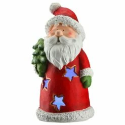 New ✔️ 17" Santa Figurine with Flashing Multicolor Light by National Tree Company 🥰