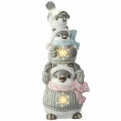 Flash Sale 💯 18" Lighted Stacked Bird Trio Set by National Tree Company 🤩