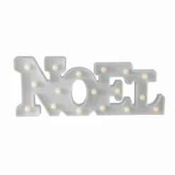 Buy 👏 17" White Noel LED 🎁 Christmas Marquee Wall Sign by Northlight 🤩