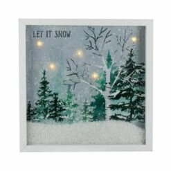 Budget โ๏ธ 10" LED Lighted Let it Snow Winter Forest ๐ Christmas Wall Art by Northlight ๐