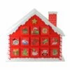 Brand new 🥰 10.25" Red & White Advent House with Chimney Storage Box by Northlight 🎉