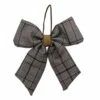 Outlet 🎁 19" Black & White Plaid Two Loop 🔔 Christmas Bow Decoration by Northlight ✔️