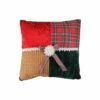 Best Sale 😀 Red & Green Plaid Square ❄ Christmas Throw Pillow by Northlight 😀