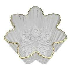 Top 10 🧨 5.75" Clear & Gold Snowflake 🍬 Candy Dish Serving Bowl by Northlight 😉