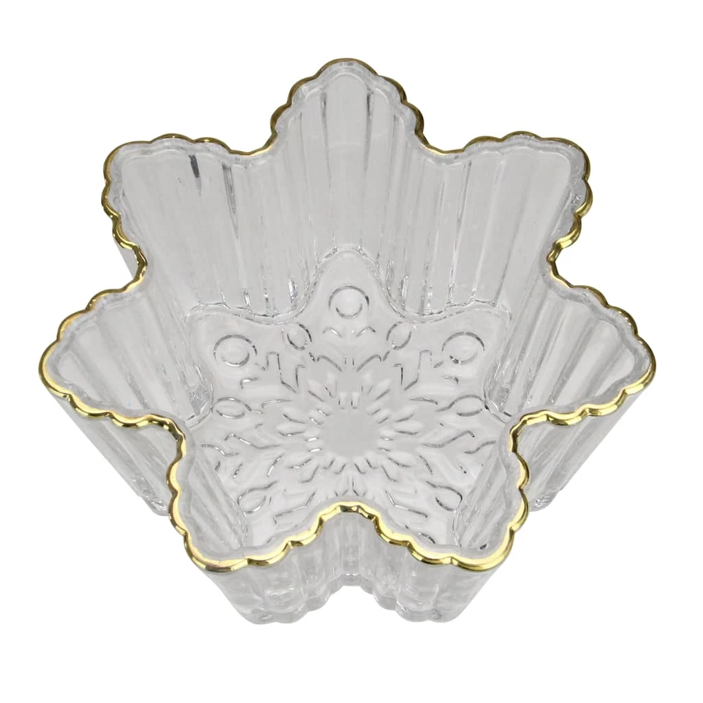 Top 10 ๐งจ 5.75" Clear & Gold Snowflake ๐ฌ Candy Dish Serving Bowl by Northlight ๐