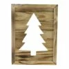 New 🔥 13.75" Framed Wood 🎁 Christmas Tree-Out Wall Hanging Decoration by Northlight 👍