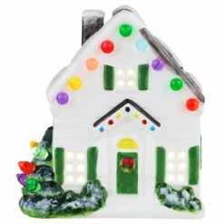 Best Pirce 😀 4.5" LED Nostalgic Ceramic Village House by Mr. ❄ Christmas 🧨