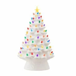 Best Pirce 🛒 18" LED Nostalgic White 🎁 Christmas Tree by Mr. 🎁 Christmas 🔥