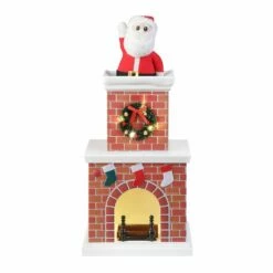 Buy 👍 18" LED Animated Santa No.2 in Chimney by Mr. 🎅 Christmas 🌟