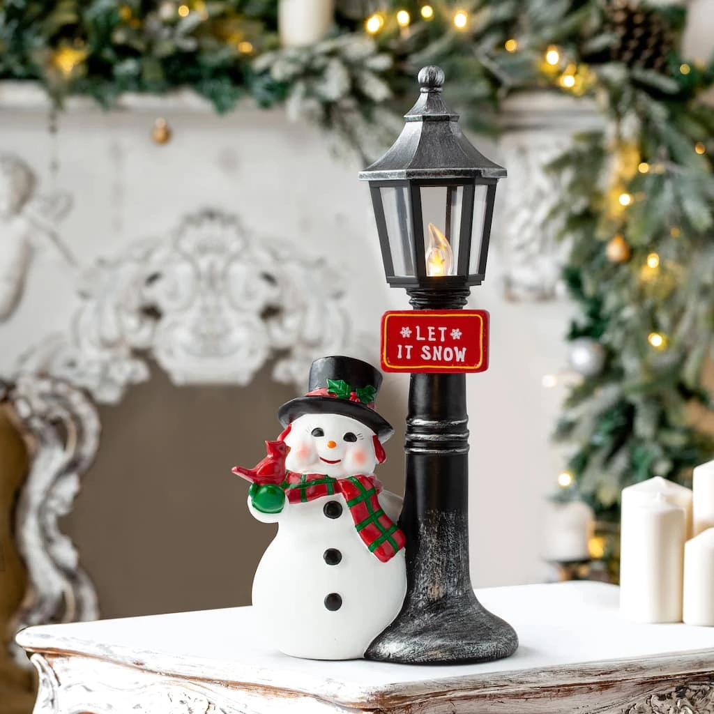 Brand new 🎉 Mr. 🎄 Christmas 10" Vintage Lamppost Snowman 😉 - Image 2