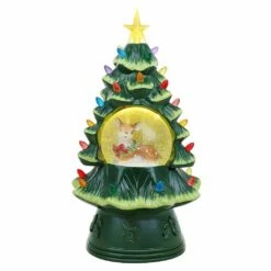 Discount 🧨 14" Reindeer Snow Globe Nostalgic Tree by Mr. 🔔 Christmas 🤩