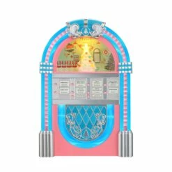 Best Pirce ⭐ 10.5" Pink Vintage ❄ Christmas Jukebox by Mr. ❄ Christmas ✔️