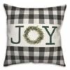 Hot Sale ❤️ Joy Wreath Green 18x18 Throw Pillow by Designs Direct 🔔