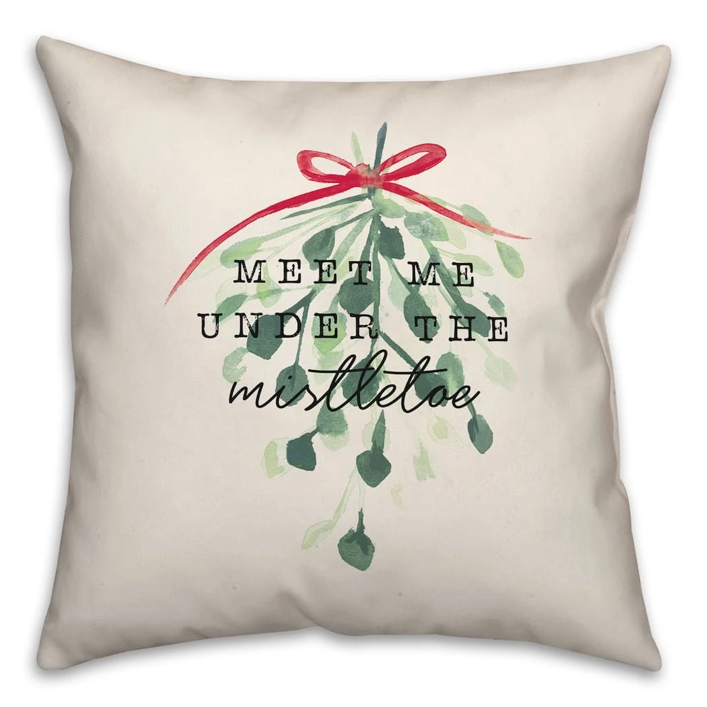Brand new β¨ Meet Me Under the Mistletoe 18x18 Throw Pillow by Designs Direct β