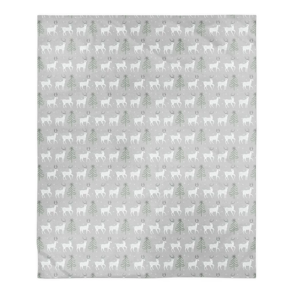 Cheap π― Deer and Tree Pattern 50x60 Sherpa Fleece Blanket by Designs Direct β¨