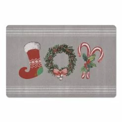 Top 10 ❤️ Joy Stocking on Gray 27x18 Floor Mat by Designs Direct 🔥