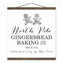 Cheap 🔔 North Pole Gingerbread Co. 16x16 Teak Hanging Canvas by Designs Direct 😉