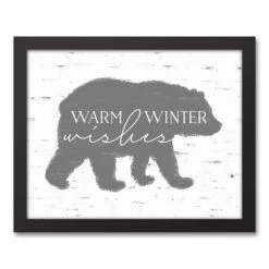 Buy 🌟 Warm Winter Wishes 11x14 Black Framed Canvas by Designs Direct 🥰