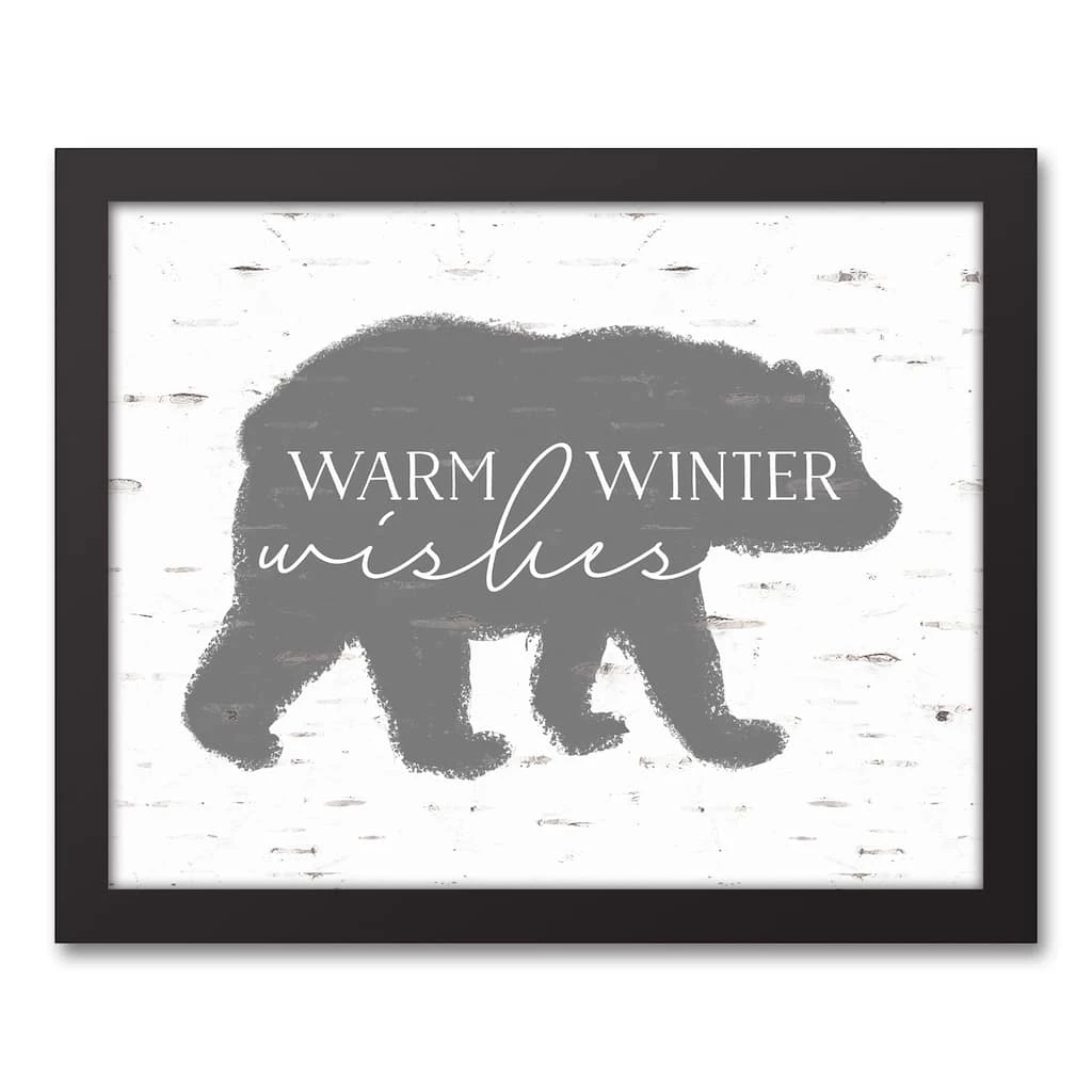 Buy π Warm Winter Wishes 11x14 Black Framed Canvas by Designs Direct π₯°