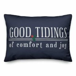 Hot Sale ❤️ Good Tidings of Comfort and Joy 14x20 Throw Pillow by Designs Direct 🎉