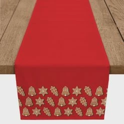 New 🛒 72" 🎁 Christmas Cookies Border Table Runner by Designs Direct ⌛