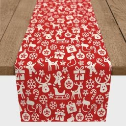 Buy 💯 72" 🎅 Christmas Icons Table Runner by Designs Direct 🎁